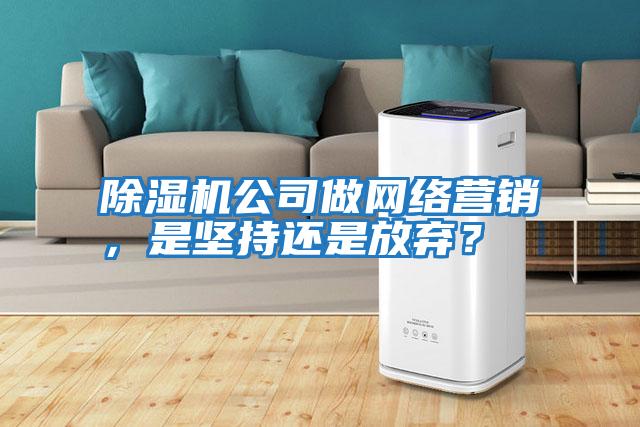 除濕機公司做網絡營銷，是堅持還是放棄？