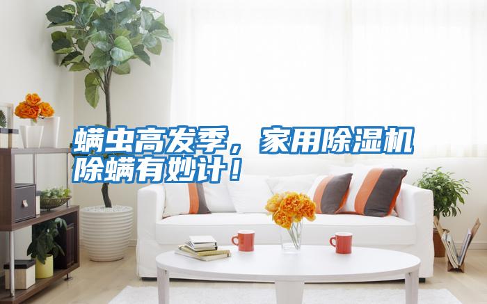螨蟲高發季，家用除濕機除螨有妙計！