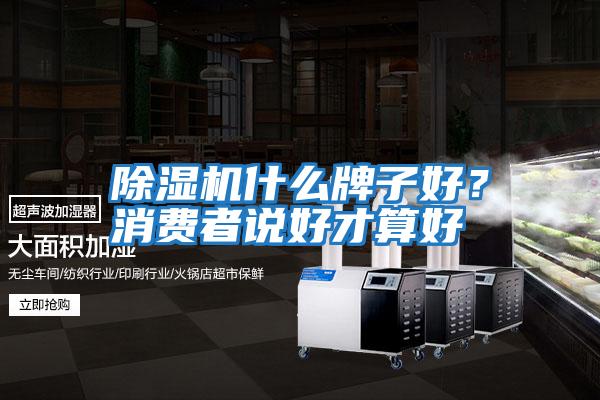 除濕機(jī)什么牌子好？消費(fèi)者說好才算好