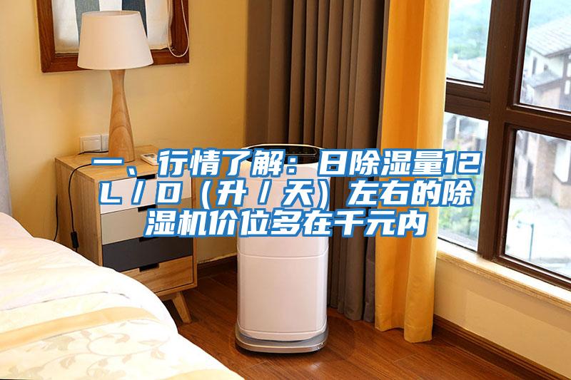 一、行情了解：日除濕量12L／D（升／天）左右的除濕機價位多在千元內