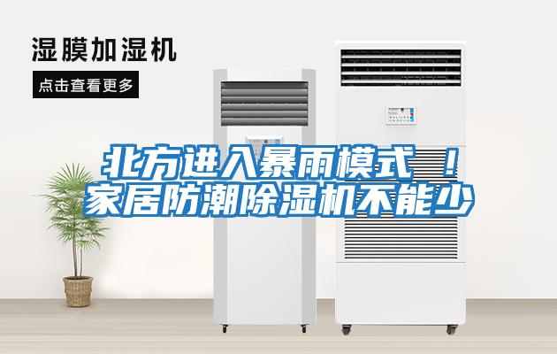 北方進入暴雨模式 ！家居防潮除濕機不能少